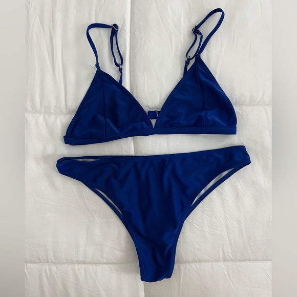 Other - - High Waisted Cheeky Blue Bikini
